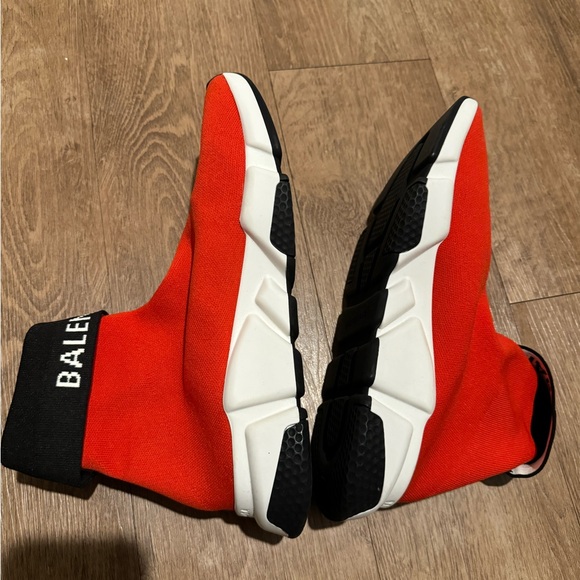 Balenciaga red speed trainer with logo - Picture 3 of 5